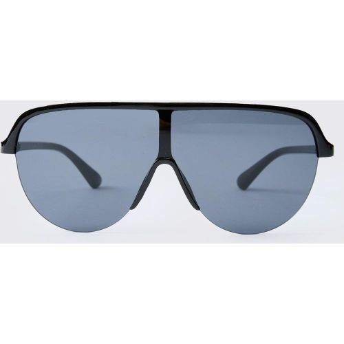 Lunettes de soleil navigateur en plastique - ONE SIZE - Boohooman - Modalova