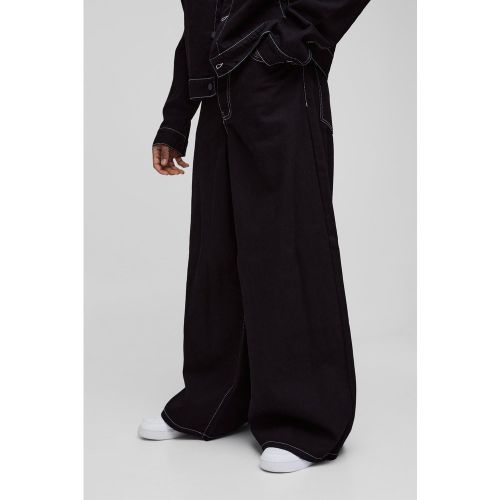 Tall - Jean large à coutures contrastantes - 30 - Boohooman - Modalova