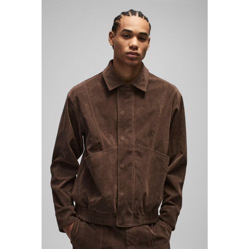 Veste Harrington oversize en synthétique - S - Boohooman - Modalova