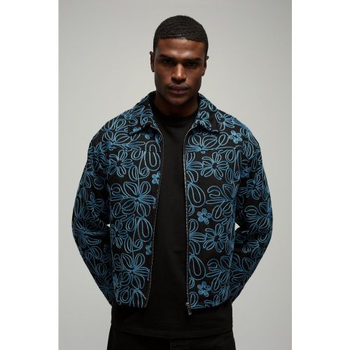 Veste Harrington oversize fleurie - S - Boohooman - Modalova