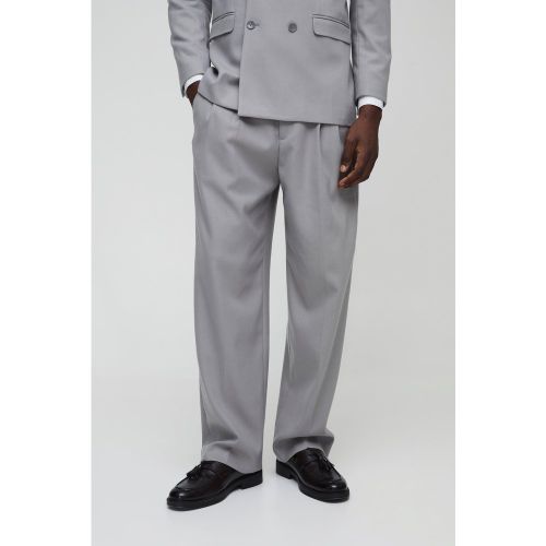 Pantalon de costume large à détails pincés - 28 - Boohooman - Modalova