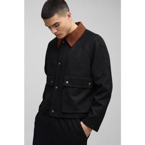 Veste Harrington oversize en synthétique - S - Boohooman - Modalova