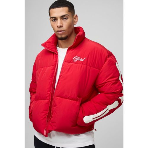 Doudoune oversize à col montant et imprimé squelette - S - Boohooman - Modalova