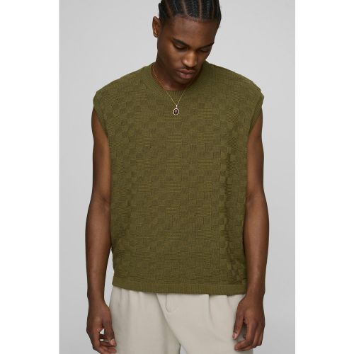 Débardeur oversize en maille texturée - S - Boohooman - Modalova