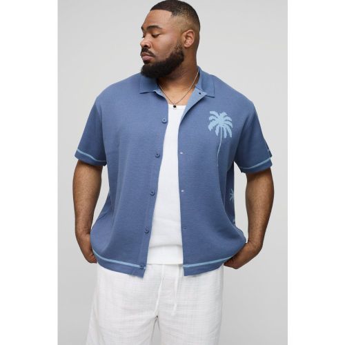 Grande taille - Chemise oversize à imprimé palmier - 2XL - Boohooman - Modalova