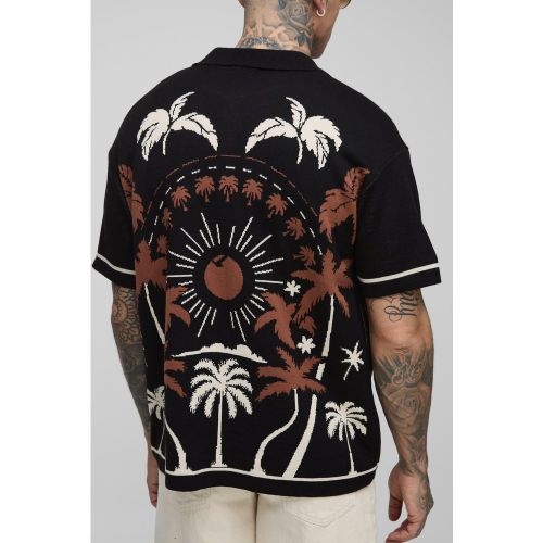 Tall - Chemise oversize à imprimé palmier - 2XL - Boohooman - Modalova
