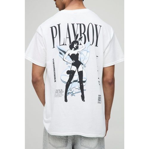T-shirt oversize à imprimé Playboy - S - Boohooman - Modalova
