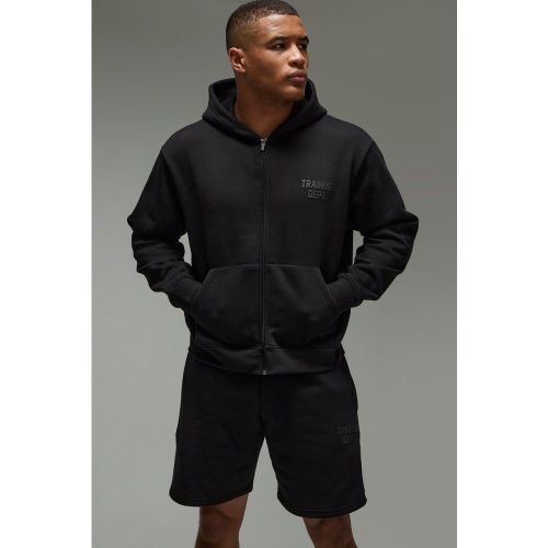 Ensemble oversize zippé avec short - 2XL - Boohooman - Modalova