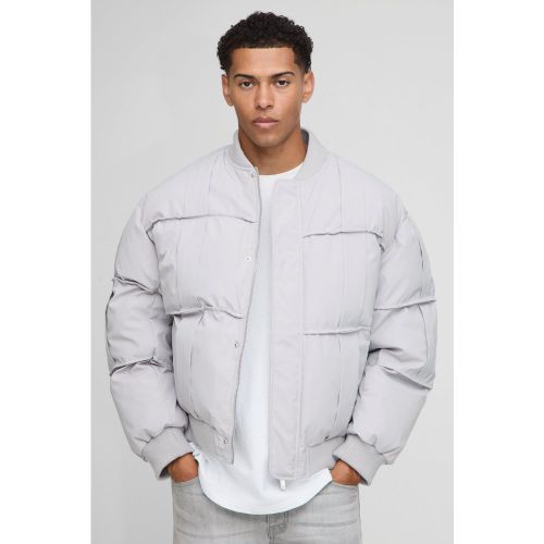 Bomber oversize à empiècements plissés homme - S - Boohooman - Modalova