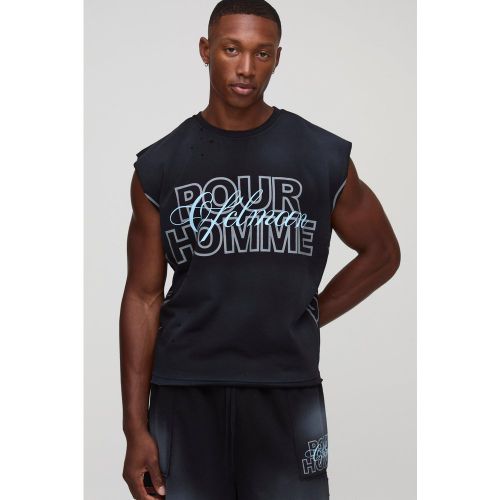 Débardeur oversize délavé à imprimé - S - Boohooman - Modalova