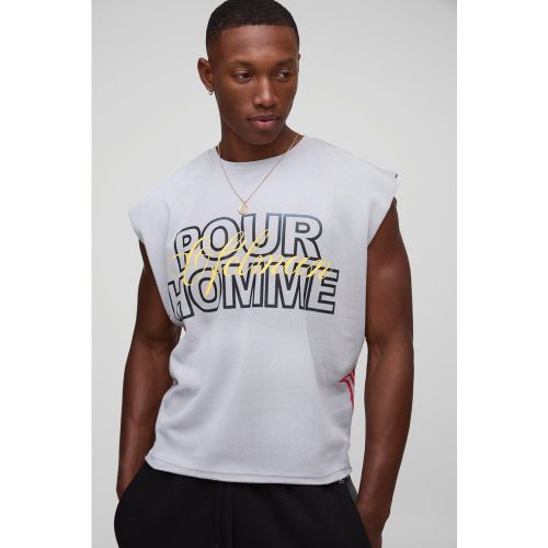 Débardeur oversize délavé à imprimé déchirures - S - Boohooman - Modalova