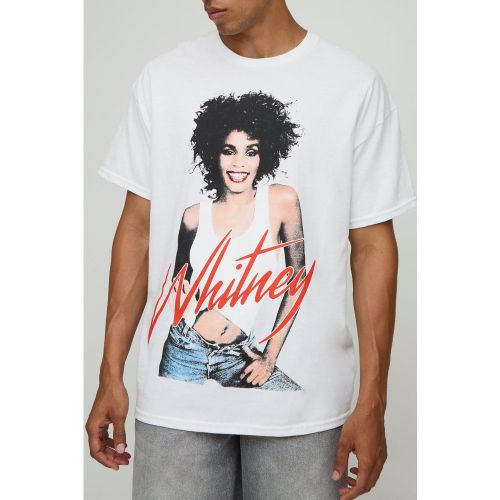 T-shirt oversize à col montant et imprimé Whitney Houston - S - Boohooman - Modalova