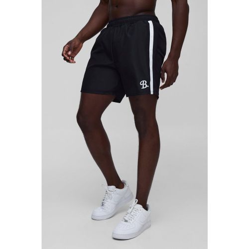 Short de bain mi-long à broderie - S - Boohooman - Modalova