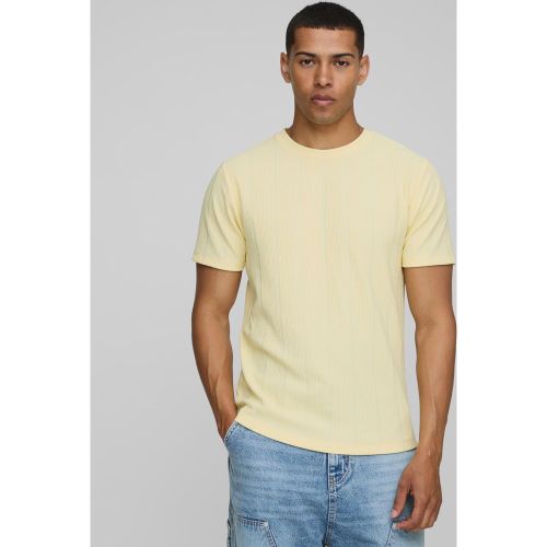 T-shirt large côtelé - S - Boohooman - Modalova