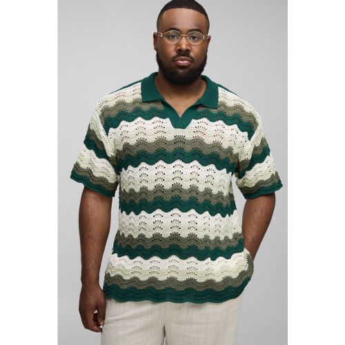 Grande taille - Polo large en crochet - 2XL - Boohooman - Modalova