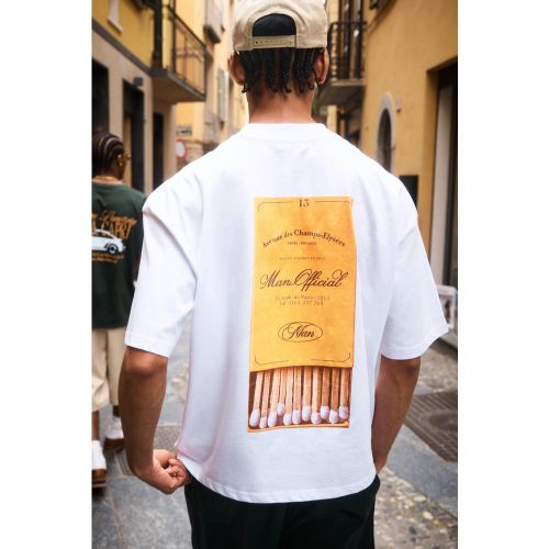 T-shirt oversize à col montant - MAN - S - Boohooman - Modalova