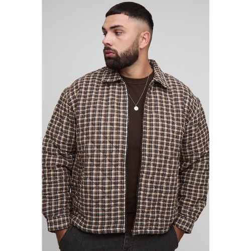 Grande taille - Surchemise zippée à carreaux - 2XL - Boohooman - Modalova
