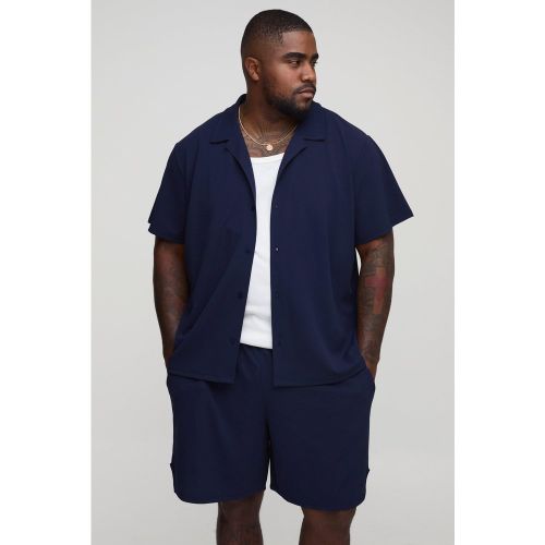 Plus Scuba Twill Regular Fit Shirt and Relaxed Short Set homme - 2XL - Boohooman - Modalova