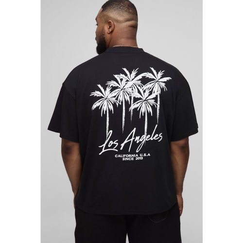 Grande taille - T-shirt oversize à imprimé palmier - 2XL - Boohooman - Modalova