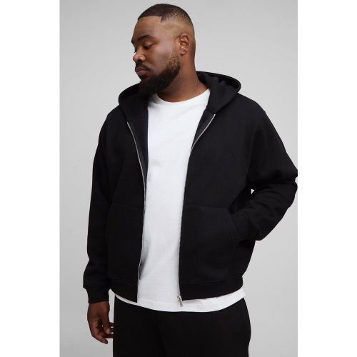 Grande taille - Sweat à capuche oversize zippé homme - 2XL - Boohooman - Modalova