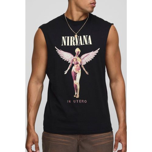 Débardeur droit à imprimé Nirvana homme - S - Boohooman - Modalova