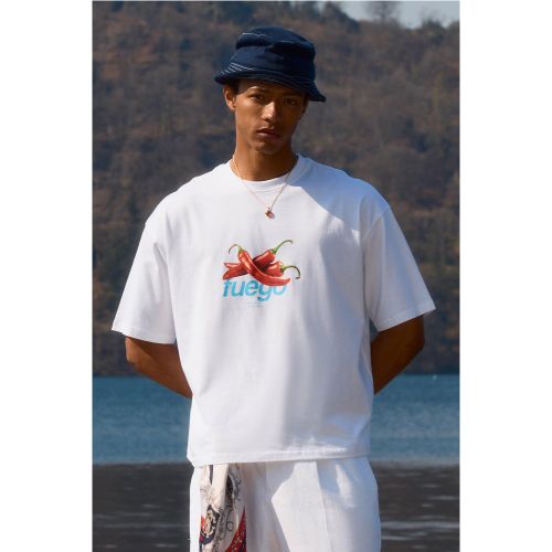 T-shirt oversize imprimé - S - Boohooman - Modalova