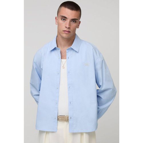 Chemise oversize rayée à manches longues - S - Boohooman - Modalova