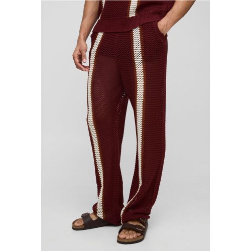 Pantalon large à rayures et coutures apparentes homme - S - Boohooman - Modalova
