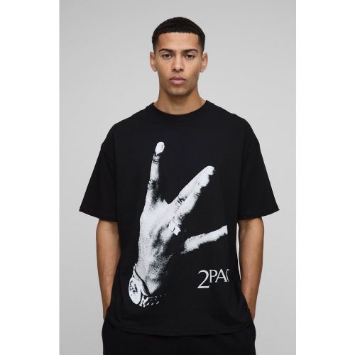 T-shirt oversize imprimé Tupac - S - Boohooman - Modalova