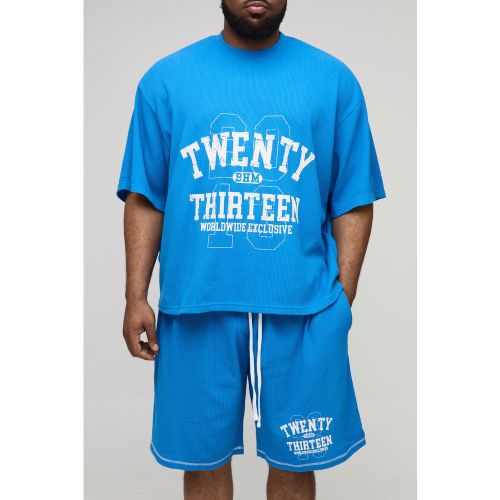 Grande taille - Ensemble oversize imprimé avec short - 2XL - Boohooman - Modalova