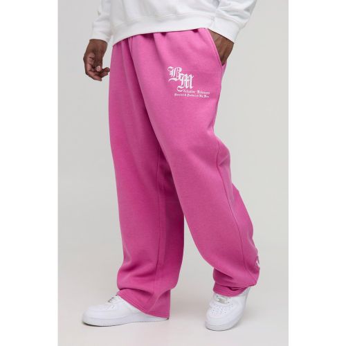 Grande taille - Jogging oversize délavé à imprimé graffiti - XXXL - Boohooman - Modalova