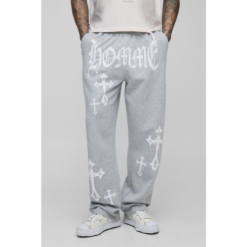 Tall - Jogging oversize à imprimé croisé - 2XL - Boohooman - Modalova