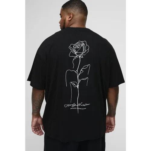 Grande taille - T-shirt oversize fleuri - 2XL - Boohooman - Modalova