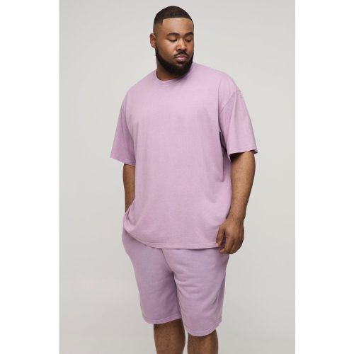 Grande taille - Ensemble oversize délavé avec short - 2XL - Boohooman - Modalova