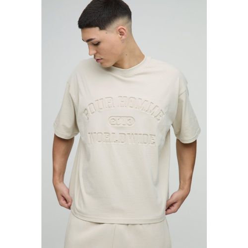 T-shirt oversize à slogan - S - Boohooman - Modalova