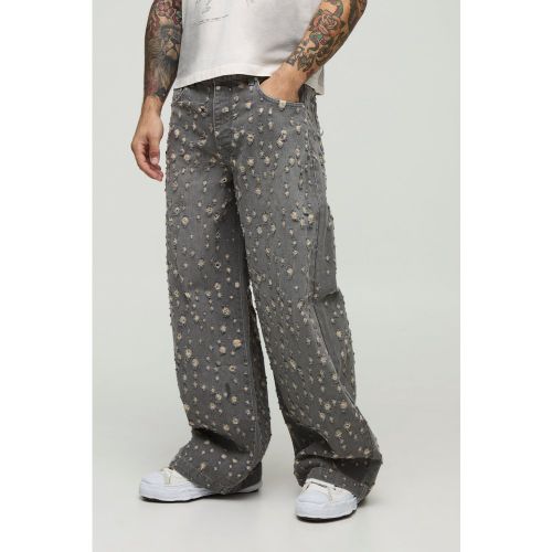 Jean parachute délavé - 28R - Boohooman - Modalova