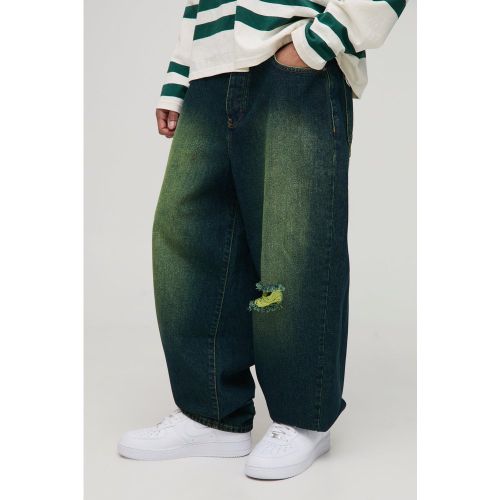 Jean bouffant déchiré au genou - 28R - Boohooman - Modalova