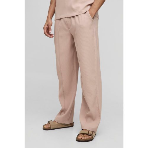 Pantalon large plissé à taille élastiquée - S - Boohooman - Modalova