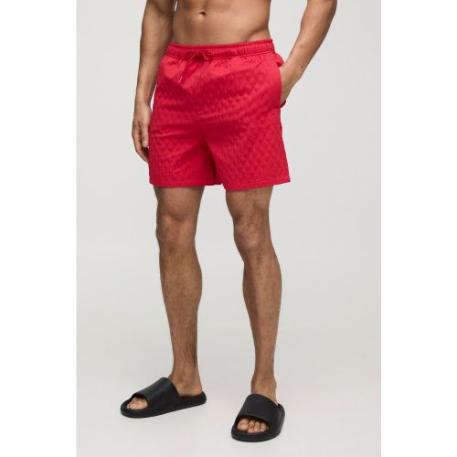 Short de bain mi-long texturé - S - Boohooman - Modalova