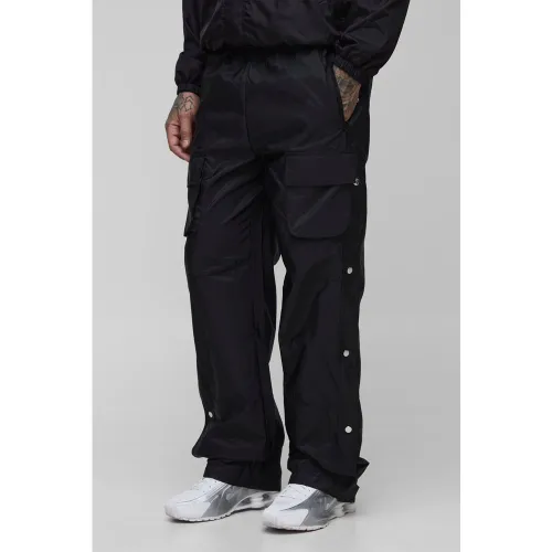 Tall - Pantalon cargo évasé à taille élastiquée - 2XL - Boohooman - Modalova
