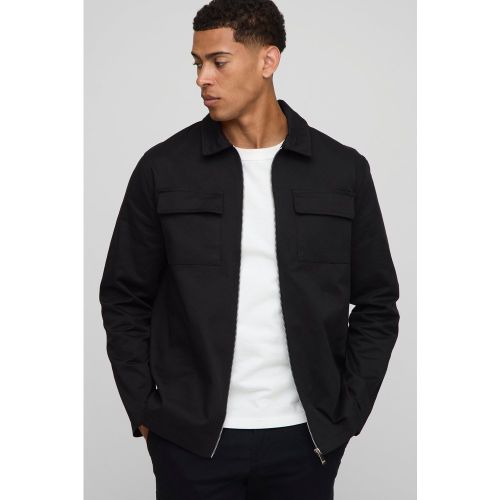 Surchemise zippée à manches longues - S - Boohooman - Modalova