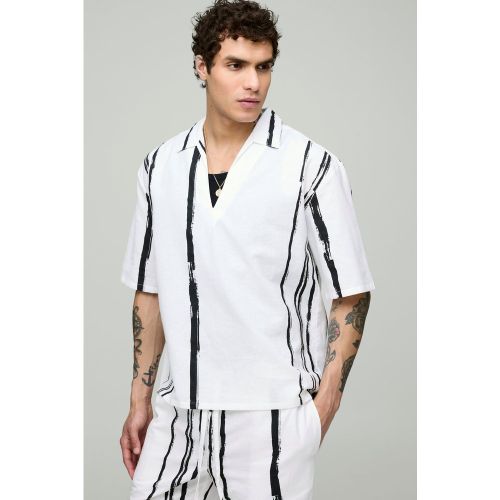 Chemise oversize rayée - S - Boohooman - Modalova
