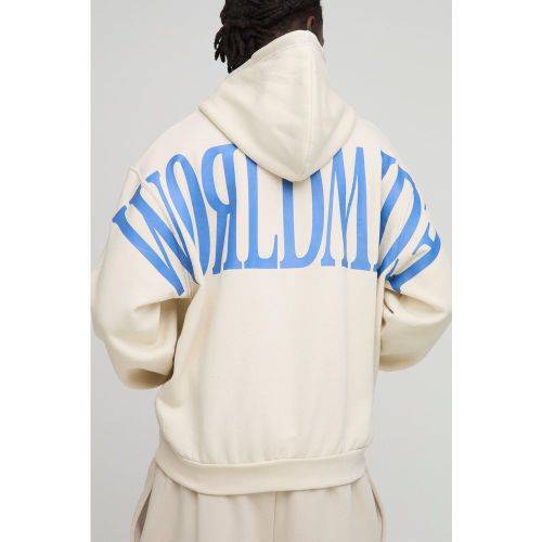 Sweat à capuche oversize à coutures contrastantes - S - Boohooman - Modalova