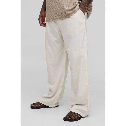 Grande taille - Pantalon large synthétique à taille élastiquée - 2XL - Boohooman - Modalova