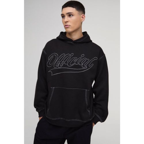 Sweat à capuche oversize à coutures contrastantes - Official homme - S - Boohooman - Modalova