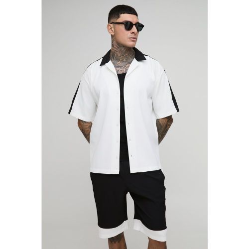 Tall - Ensemble oversize plissé à manches courtes - 2XL - Boohooman - Modalova