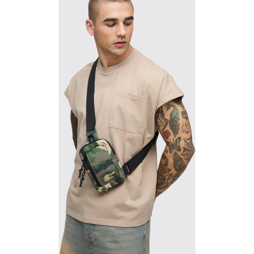 Sac à bandoulière à imprimé camouflage - MAN - ONE SIZE - Boohooman - Modalova