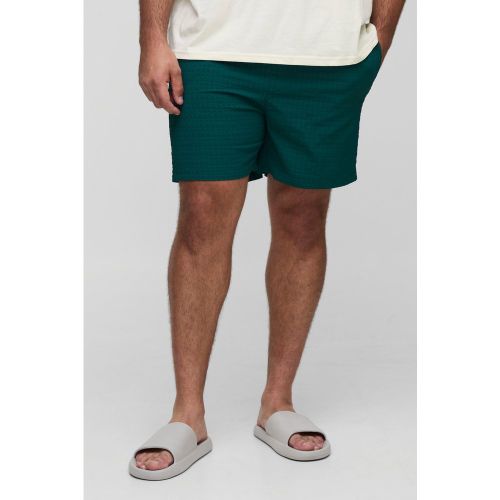 Grande taille - Short de bain mi-long à carreaux - 2XL - Boohooman - Modalova