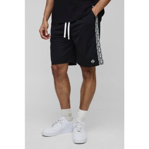 Short large mi-long à bandes latérales - S - Boohooman - Modalova