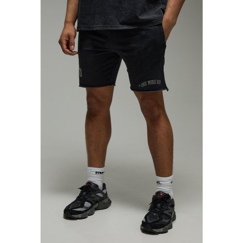 Short de sport délavé à slogan - MAN Active - S - Boohooman - Modalova